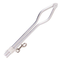 Produktbild von Nasenriemen für Pferde aus Aluminium mit Nylonseil und Karabinerhaken