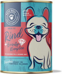 Produktbild von Nassfutter Breed Fit Rind mit Buchweizen, Karotte und Blaubeere für Hunde - 400 g