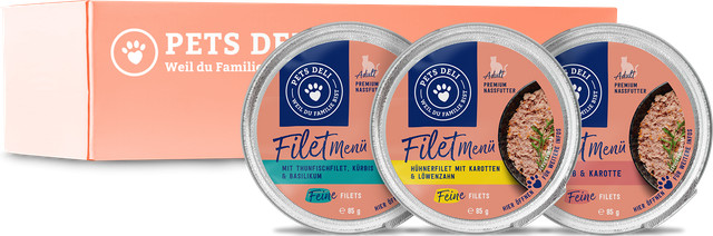 Produktbild von Nassfutter Filet Menü für Katzen - 36 x 85 g