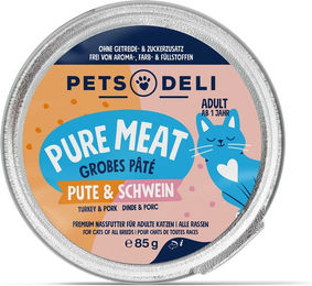 Produktbild von Nassfutter Huhn für Katzen - 85g / 12er Pack ✓ getreidefrei & zuckerfrei ✓ Adult von Pets Deli
