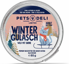 Produktbild von Nassfutter Limited Edition Winter Gulasch Wild mit Birne für Katzen - 85 g