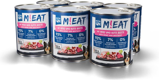 Produktbild von Nassfutter M!eat HU Herz&Beete 6x 800g