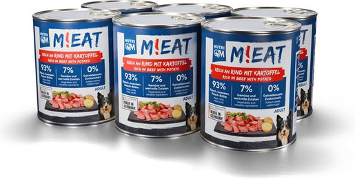 Produktbild von Nassfutter M!eat HU Rind&Kartoffel 6x 800g