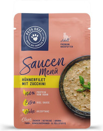 Produktbild von Nassfutter Saucen Menü Hühnerfilet für Katzen - 12 x 70 g