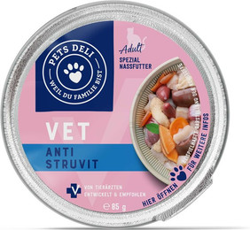 Produktbild von Nassfutter VET Anti Struvit Ente für Katzen - 12 x 85 g
