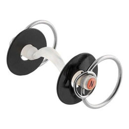 Nathe Standardgebiss mit kleinen Ringen und Zungenfreiheit 20mm – Bild 1 von 4