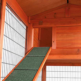 Produktbild von natura Kleintierstall m. Freilaufgehege, 2-stöckig, braun