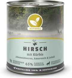 Produktbild von Natural Hirsch mit Kürbis & Leinöl - 6 x 800 g