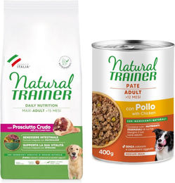 Natural Trainer Adult Maxi Trockenfutter für Hunde mit Schinken und Reis - 12 kg – Bild 1 von 5