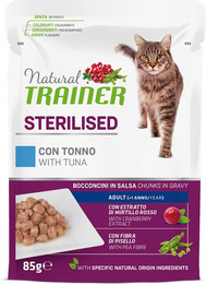 Produktbild von Natural Trainer Adult Sterilised Thunfisch - 12 x 85 g
