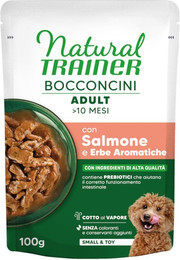 Produktbild von Natural Trainer Bocconcini Adult Small & Toy Häppchen in Sauce - Sparpaket: 48 x 100 g Lachs