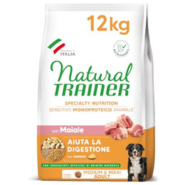 Produktbild von Natural Trainer Sensitive Adult Medium & Maxi mit Schwein - 2 x 12 kg