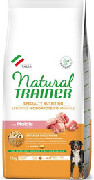 Produktbild von Natural Trainer Sensitive Adult Medium & Maxi mit Schwein - 12 kg