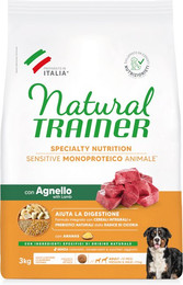 Produktbild von Natural Trainer Sensitive Adult Trockenfutter mit Lamm für mittelgroße und große Hunde - 3 kg