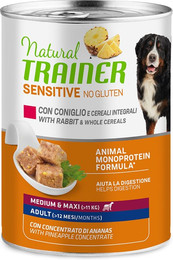 Produktbild von Natural Trainer Sensitive No Gluten Medium & Maxi Adult Kaninchen - 400 g
