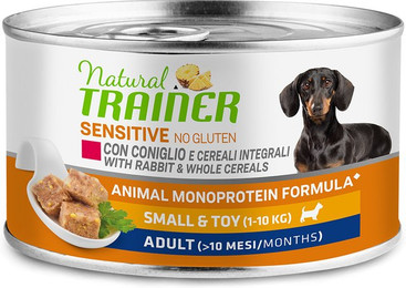 Produktbild von Natural Trainer Sensitive No Gluten Small & Toy Adult Kaninchen - 12 x 150 g