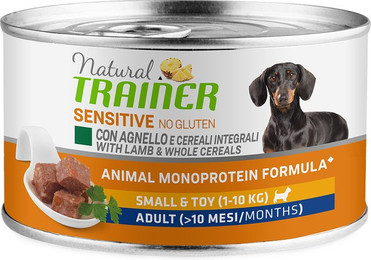 Produktbild von Natural Trainer Sensitive No Gluten Small & Toy Adult Lamm - 24 x 150 g