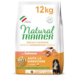 Produktbild von Natural Trainer Sensitive Puppy & Junior Medium & Maxi mit Lachs - 12 kg