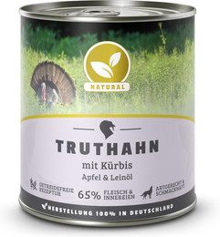Produktbild von Natural Truthahn mit Kürbis & Leinöl - 6 x 800 g