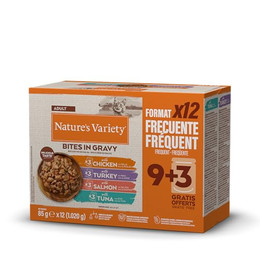 Produktbild von Nature's Variety Bites in Soße Katzenfutter Mix - 48 x 85 g
