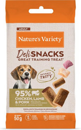 Produktbild von Nature's Variety Deli Snacks für Erwachsene Hunde mit Huhn - 12 x 50 g