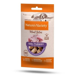 Produktbild von Nature's Variety Gefriergetrocknete Truthahn-Fleischhappen für Hunde - 20 x 20 g