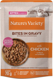 Produktbild von Nature's Variety Kitten Bites in Soße 28 x 70 g - Huhn