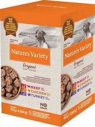Produktbild von Nature's Variety Original Paté No Grain Mini Mixpack Rind, Huhn, Truthahn - 4 x 150 g