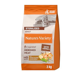 Produktbild von Nature's Variety Selected Trockenfutter für ausgewachsene Katzen sterilisiert mit Freilandhuhn - 3 kg