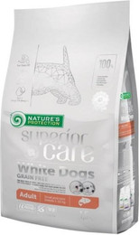 Produktbild von NATURES PROTECTION SUPERIOR CARE White Dogs Grain Free Salmon Adult Small and Mini Breeds 1,5 kg mit Lachs Hunde kleiner Rassen mit weißem Fell