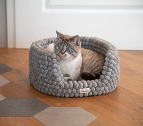 Produktbild von naturling Filzkugel Katzenbett rund