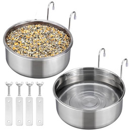 Produktbild von Navaris 2x erhöhter hängender Hundenapf Ø10cm - 2 x 10 cm