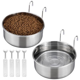 Produktbild von Navaris 2x erhöhter hängender Hundenapf Ø18cm - 2 x 18 cm