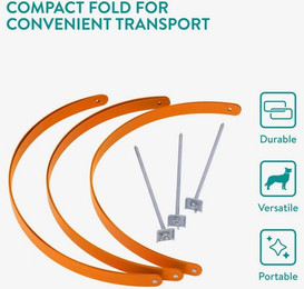 Produktbild von Navaris 3x Ring Agility Set für Hunde klein und mittelgroß - 3 x 50 cm