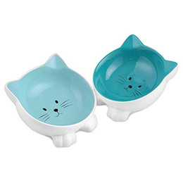 Produktbild von Navaris Futternapf Set 2-teilig für Katzen aus Keramik