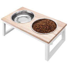 Produktbild von Navaris Futterstation Hund erhöht - 800 ml - Hundenapf Napfset Metall - 800 ml