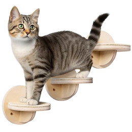 Produktbild von Navaris Katzen Kletterwand 3-Teilig mit Sisal-Matten