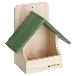 Produktbild von Navaris Vogelhaus aus Holz zum Aufhängen - Nistkasten für Singvögel