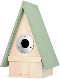 Produktbild von Navaris Vogelhaus aus Holz zum Aufhängen - Nistkasten für Singvögel