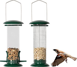 Produktbild von needs&wants® 2er Set Vogelfutterspender Metall Kunststoff