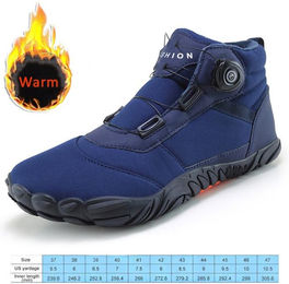 Produktbild von Neue Winterstiefeletten Herren Schnee Barfuß Freizeitschuhe Outdoor Arbeitsschuhe Damen Warme Pelz Männer Knöchelschuhe Männliche Schneestiefel Große Größe 47 35