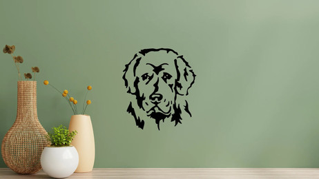 Produktbild von Neufundländer Kopf Wandtattoo Wandbild Wandsticker Wandaufkleber Wanddekoration