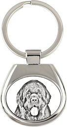 Produktbild von Newfoundland, Newfs, Newfies - keychain with a dog, keychain with a print, personalized pendant from the Art-Dog brand silber