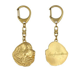 Newfoundland Schlüsselanhänger mit Hund - goldfarben – Bild 1 von 6