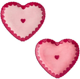 Next Geschirr Beilagenteller in Herzform, 2er-Set, Steingut – Bild 1 von 3