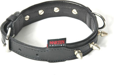 Nieten-Hundehalsband aus Rindsleder Martin Sellier – Bild 1 von 2