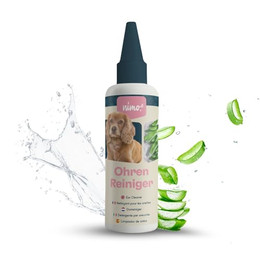 Produktbild von nimo® Ohrenreiniger für Hunde, Katzen & Haustiere mit Aloe Vera & Panthenol - 125 ml