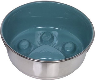 Produktbild von Nobby Anti-Schling Edelstahlnapf PAW, rutschfest, graugrün - 1,6 l