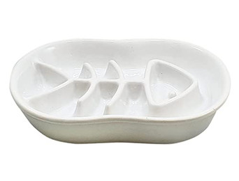 Produktbild von Nobby Anti-Schling Napf Fish weiß - 0,5 l