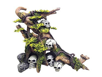 Produktbild von Nobby Aqua Ornaments Holz mit Schädeln mit Pflanzen
